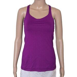 Lululemon Free to Be tank top Crossback Built-In bra purple size 6